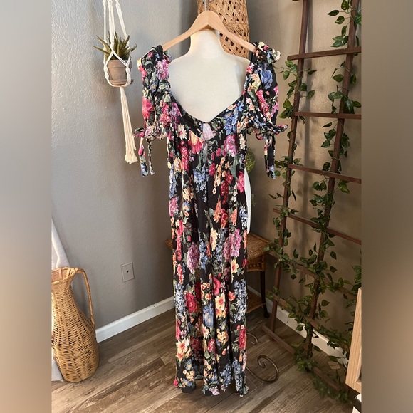 ▪️Selkie The Puck Poet Slip Floral Silk Dress 1X - Picture 12 of 16